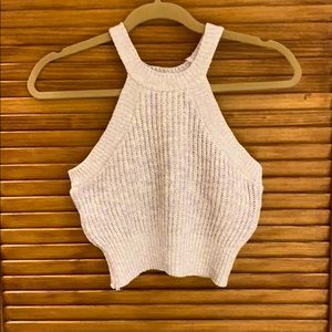 Dreamers purple knit crop top